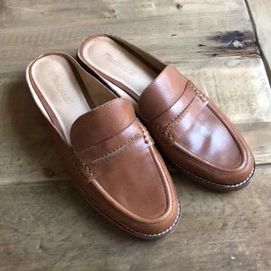 Madewell Brown Leather Loafer Mule